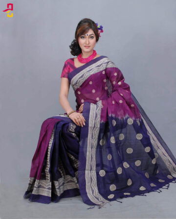 Maslise Silk Cotton Tangail Saree HAT-804