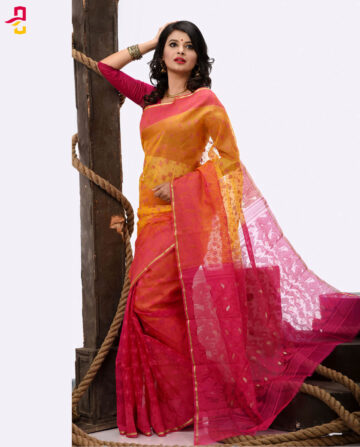 Dutari Silk Jamdani Tangail Saree (সিল্ক জামদানি শাড়ি) HHS-473