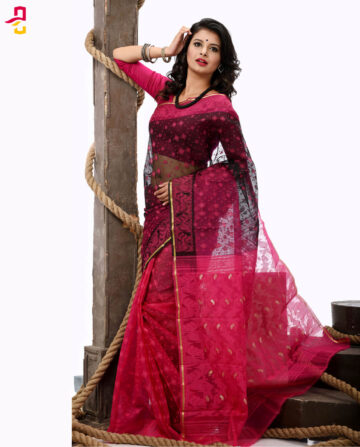 Dutari Silk Jamdani Tangail Saree (সিল্ক জামদানি শাড়ি) HHS-475