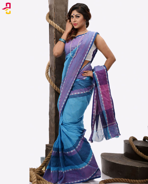 Pure Soft Cotton Tangail Sari (সুতি শাড়ি) HHS-476