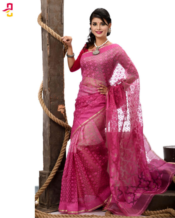 Dutari Silk Jamdani Tangail Saree (সিল্ক জামদানি শাড়ি) HHS-482