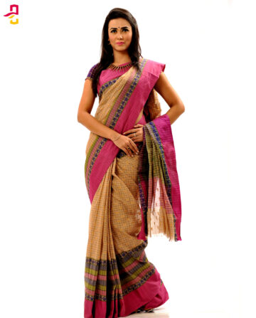 Pure Cotton Check Tangail Sari (সুতি শাড়ি) HHS-513