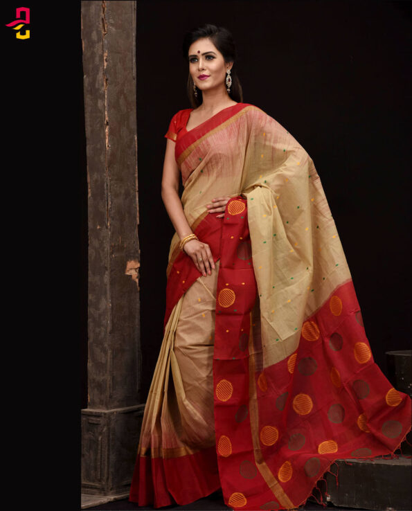 Hand Work Pure Baluchuri Cotton Tangail Sari (বালুচরি সুতি শাড়ি) HHS-532