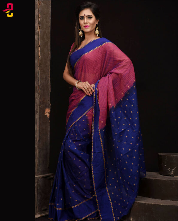 Mercerized Cotton Tangail Saree (সুতি শাড়ি) HHS-536