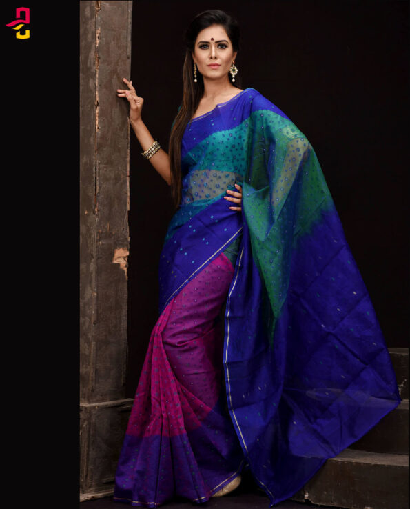 Muslin Silk Jamdani Tangail Saree (মসলিন সিল্ক শাড়ি) HHS-542
