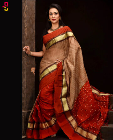 Mercerized Cotton Tangail Saree (সুতি শাড়ি) HHS-543