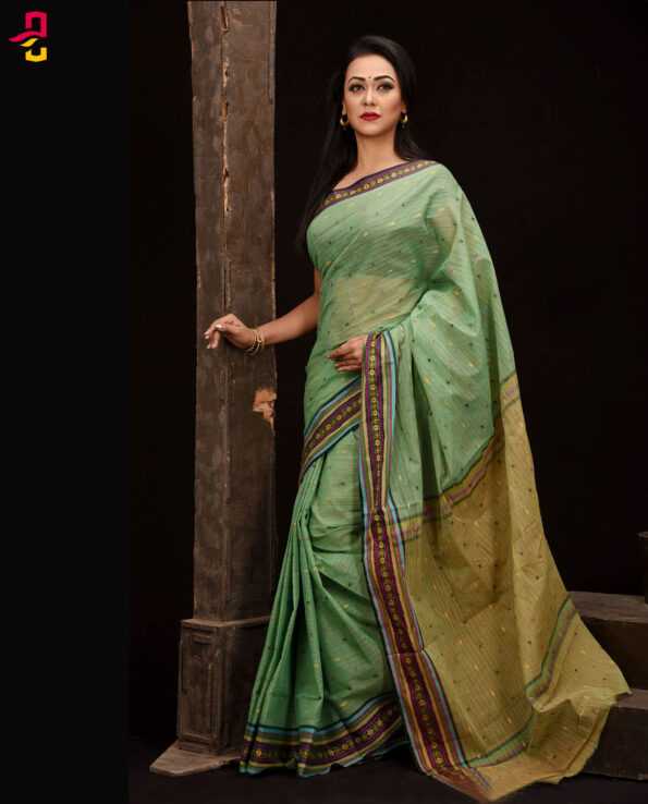 Pure Soft Cotton Tangail Sari (সুতি শাড়ি) HHS-546