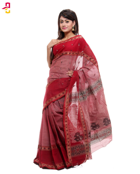 Mercerized Cotton Tangail Sari (গ্যাস সুতি শাড়ি) HMC-159