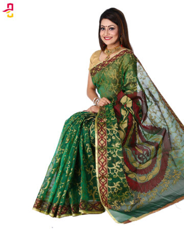 Delicate Half Silk Tangail Sari HRB-201